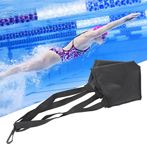 Cintura di Resistenza per Nuoto Professionale, con Paracadute da Allenamento, Rinforzo a Doppia Trama, per Piscina, Allenamento della Forza