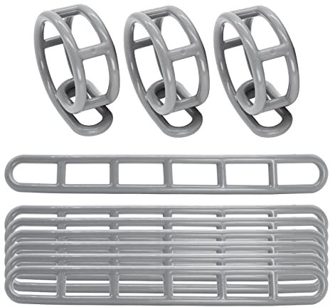 AIMEKE 10 Stück Abspannelement aus Kunststoff, Abspanngummi Abspannelemente für Vorzelte Extra Stark, Abspannleiter Gummiverspanner für Zelte Markisen Vordächer, Grau