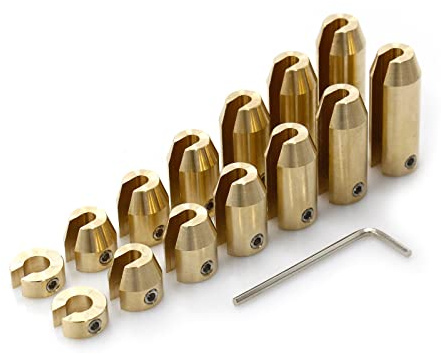 Shkalacar 14pack Brass Wheel Spoke Balance Weights for Motorcycle, Balance Weights Refill Kits for Bike