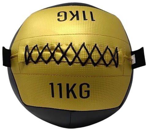 DONATIF Palla Medica 11 Kg, Palla Palestra e Home Gym Wall ball Ecopelle, Slam Ball, Fitness Palla per Esercizi e Allenamento funzionale, Home Fitness