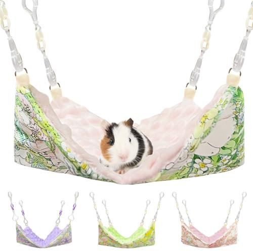 Fnaobai Ratten-Hängematten für Käfig, Kleintierzubehör, hängende warme Hängematte, Bett, weicher Plüsch, Hamster, Meerschweinchen, Chinchilla, Frettchen, Hängematte für Kleintiere, zum Spielen,