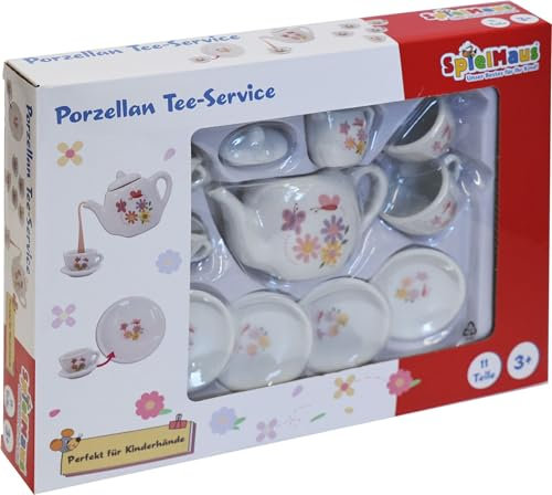SpielMaus Kitchen Tea Set Porcelain 11-Piece