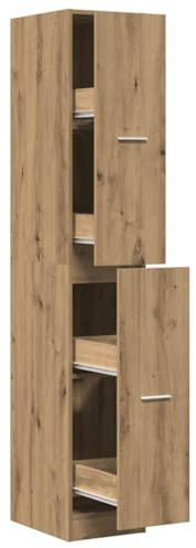 vidaXL Pharmacy Cabinet Oak 30 x 41 x 174 cm in Particleboard, Pharmacy Furniture, Pharmacy Furniture, Pharmacy Furniture with Drawers