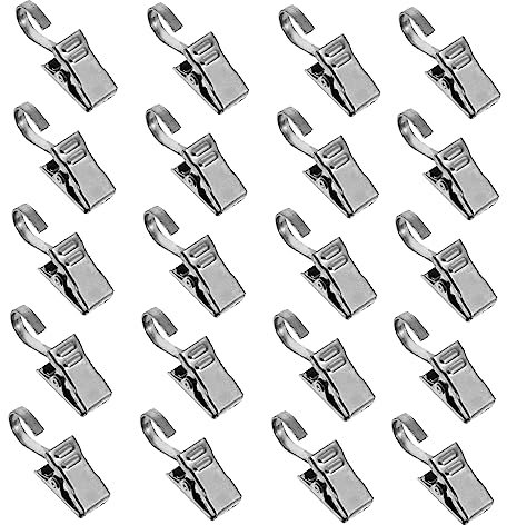 CLISPEED 40piezas Clips para Cortinas Pinzas De Cocodrilo Resistentes Clips para Cortinas De Ducha Prácticos y Adecuados para Baño