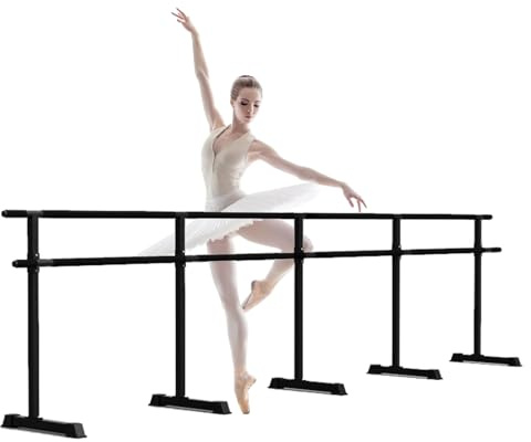 Barra de Ballet Doble portátil, Ajustable, con Almohadillas de Goma Antideslizantes, Ideal para Ejercicios de Estiramiento y Baile en casa, para Adultos, Baile, Yoga y Fitness.