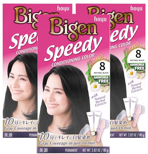 Bigen Speedy Conditioning Color Kit: 8 Natural Black - 3 Pack