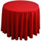 Runde Tischdecke Outdoor Satin - Polyester Einfarbig für Küche, Esszimmer, Weihnachten, Hochzeit, Hotel, Bankett, Garten - Rot, 160cm