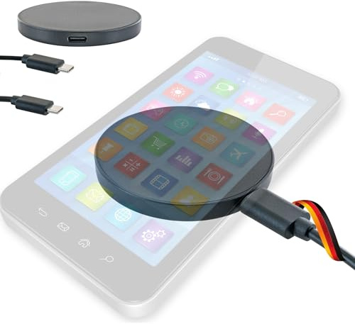 SCHWAIGER LISM0300 QI Ladeplatte Wireless Ladestation QI-Ladegerät Induktionsladen Kabellos Laden 10W Status LED schwarz iPhone Samsung Galaxy Huawai Smartphone Handy