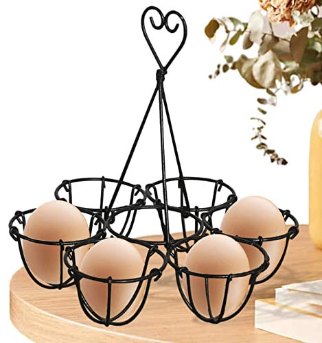 Richolyn Eierkorb aus Draht | Draht-Hand-Eierhalter | Arbeitsplatten-Eierregal für Zuhause, Esszimmer, Hotels, Restaurants, Cafeterias, Cafés