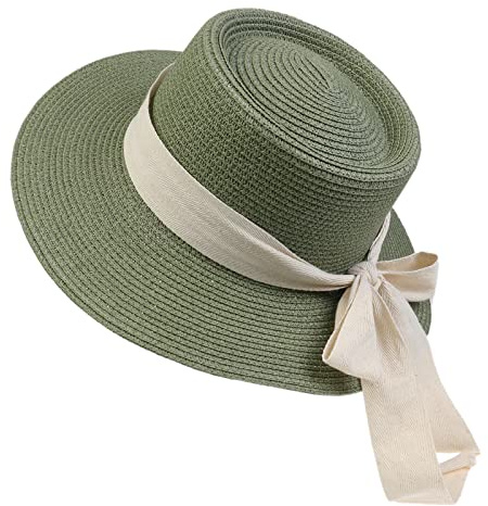 NiceYnn Chapeau de Soleil Panama Chapeau à Large Bord | en Paille Respirant Ruban Amovible