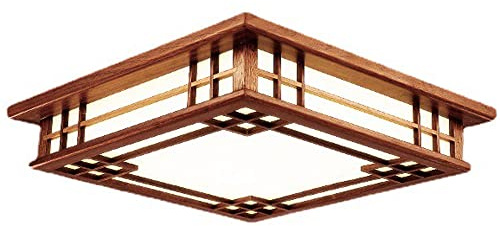 JMEDIC Lámpara De Techo Empotrada LED Nórdica, Lámpara De Techo Ahorro Creativo De Madera Cuadrada, Accesorio De Iluminación Decoración 3000k/4000k/6500k, para El Gimnasio, La Tienda Ropa, El Comedor
