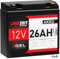 LANGZEIT Akku 12V 26Ah Gel Blei-Akku ersetzt 18Ah 19Ah 20Ah 21Ah 22Ah 24Ah 25Ah Profi USV Batterie zyklenfest auslaufsicher LC-X1220P LC-XC1222P