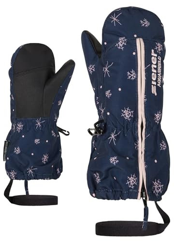 Ziener Kinder LANGELO Ski-Fäustling/Wintersport | wasserdicht, atmungsaktiv, snowcrystal Print, 104