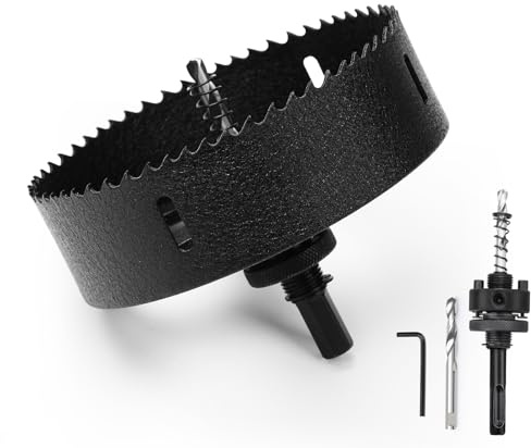 Sierras perforadoras de 150 mm, bimetálicas con adaptador SDS Plus y codolo hexagonal, corona para madera, yeso, metales delgados, plástico