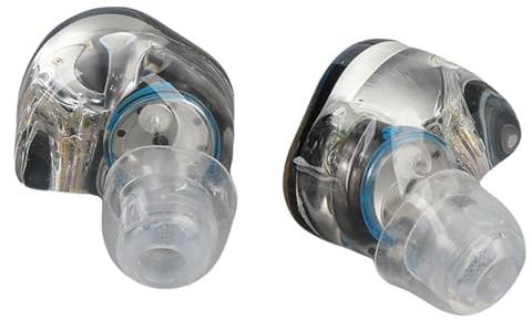 IEM-hörlurar med BekväM Användning, Balanserad HiFi-armatur, Brusreducering, 3,5 Mm- 1,2 M Kabel, för Musiker, Sångare, Scener, Studior (Blått guld)