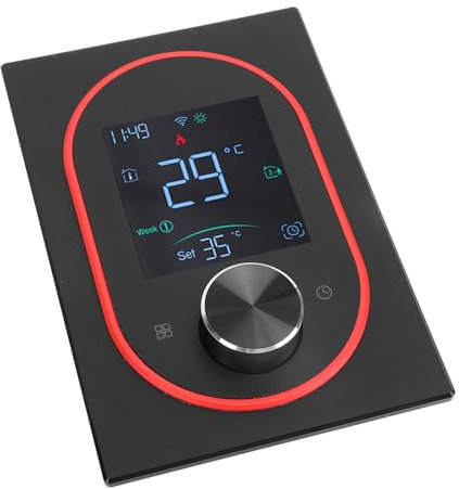Garosa Färg LCD -skärm, Fjärrkontroll Kapacitet Programmerbar Termostat, Effektiv Temperaturreglering, Breda Applikationer med Smart Termostat för Hem, Kontor, Köpcentrum, Hotell, Gård (#2)