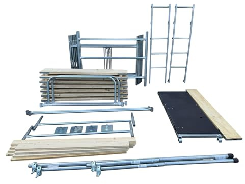 Classic DIY Galvanised Scaffold Towers (4 x 4' Base) (4.65m Working Height) - Full Kit