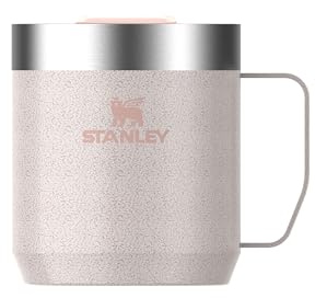 STANLEY 1913 Classic Legendary Camp Travel Mug 0.35L - Keeps 1.5 Hours Hot - 3 Hours Cold - Dishwasher Safe - Stainless Steel Coffee Cup - BPA-Free - Rose Quartz