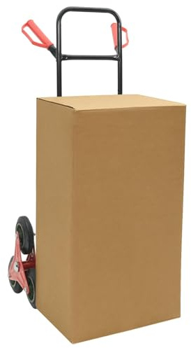vidaXL Chariot à Main Noir et Rouge 64,5 x 49,5 x 114 cm Acier, Salle d'utilité, Rectangulaire, Style Industriel, Construction Robuste, Extensible, Pliable, Design Compact