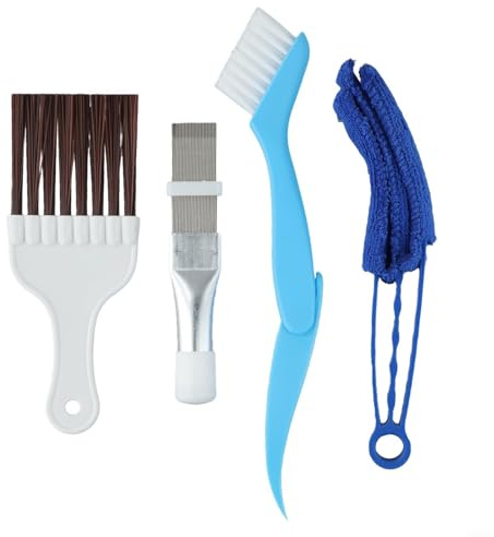 Lot de 4 brosses nettoyantes pour climatiseurs et radiateurs pour nettoyage de bobines, lattes et condensateurs dans les unités de climatisation et de réfrigération
