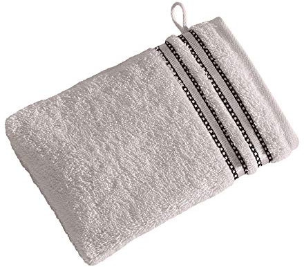 Vossen Cult de Luxe Waschhandschuh 22 x 16 cm Light Grey