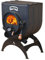 Werkstattofen Bruno Mini I mit Herdplatte - 6 kW Warmluftofen - Top Qualität - hochwertiger Stahl - Zulassung für Deutschland und Schweiz - BimSchV (Untergestell Klassik, ohne Seitenverkleidung)