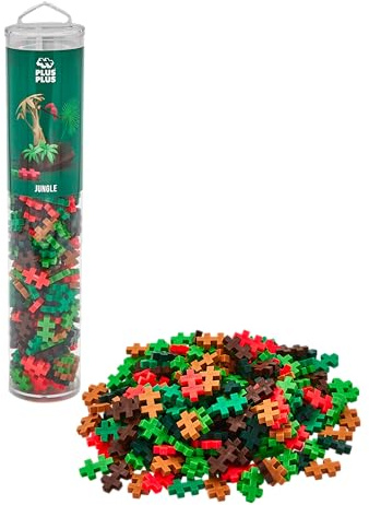 PLUS PLUS Building Blocks Toy - 240 pc Kids Construction Toys, Creative Learning Resources and STEM Play for Home and Travel - Girls and Boys Toys Age 5 Plus - Jungle 240 Pieces