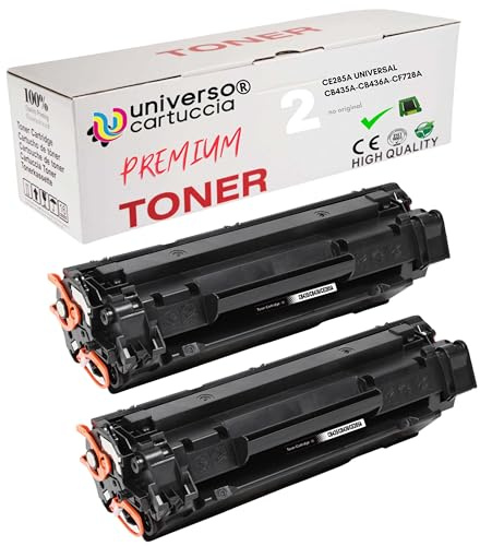 universo cartuccia CE285A 85A Kit 2 Toner kompatibel mit HP LaserJet Pro P1102 P1102W M1212NF M1132 M1217NFW M1132 M1212 M1130 P1100 M1136 M1210 M1210MFP M11330 4 M11 34MFP (2 CE285A)