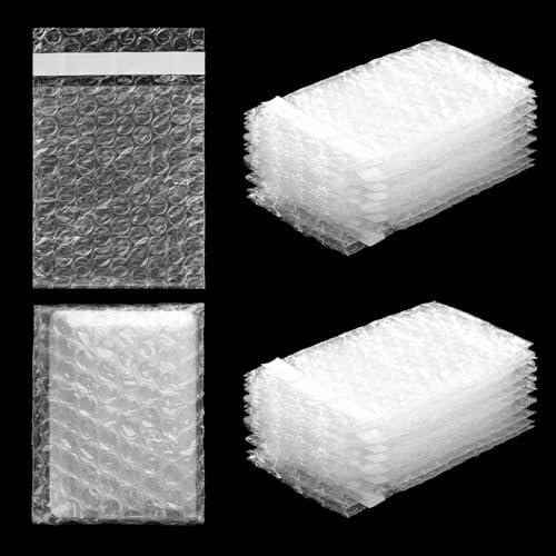 Frienda 300 Pcs Self Adhesive Bubble Bags Packing Pouches, 3.15 X 4