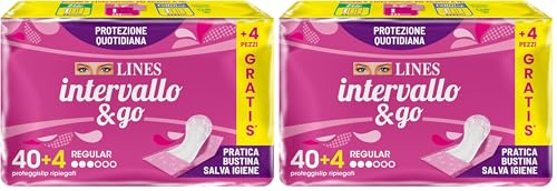 LINES INTERVALLO Ripiegato, Confezione da 88 Proteggislip