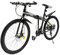 26 Zoll Mountainbike - 21 Gang, Schwarz Und Silber, Schaltbar Und Faltbar, StoßStangenrad, Scheibenbremsen, Vollgefedert für Mädchen, Jungen, Herren Und Damen