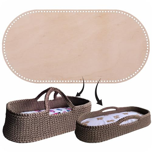 YourHobbyTools Fori da 12 mm, fondo in legno per cestino per zanzare, pavimento all'uncinetto per culla, diverse dimensioni (70 x 30 cm)