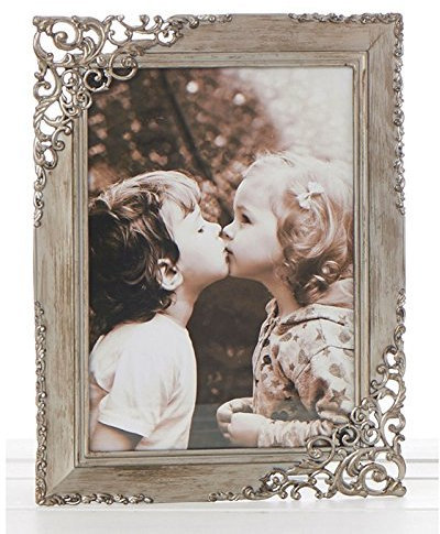 Vintage Style Ornate Rustic Metal Lace Photo Frame 5 x 7 New Boxed