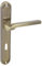 domino Türgriff 72 Drückergarnitur BB-Buntbart Set Langschildgarnitur Türklinke für Zimmertür, Kellertür & Innentür L-Form Türbeschläge aus AluminiumBronze Türdrückergarnitur NEMO M3