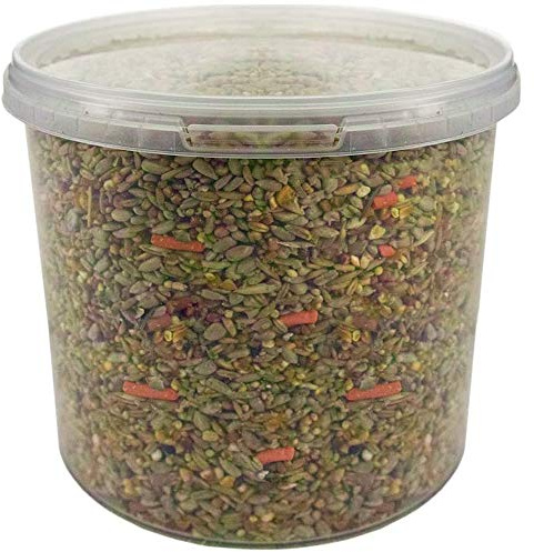 GardenersDream Premium Wild Bird Food | No Mess Garden Birds Feed | Contains Berry Suet Pellets, Sunflower Hearts and Kibbled Peanuts | Enhanced Seed Mixture | High Energy Balanced Recipe (5L Tub)
