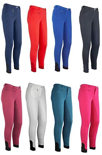 RL24 - Kinder-Reithose Flex Basicline | Reiterhose für Mädchen & Jungen | Silikon-Vollbesatzreithose | hautfreundlich, atmungsaktiv & elastisch | Reitleggings in Kobaltblau in Größe 128