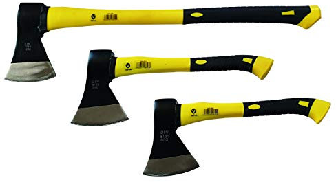 Universalaxt Axt Beil Spaltaxt Holzaxt 800 1000 1250 g Fiberglasstiel 3 tlg Set