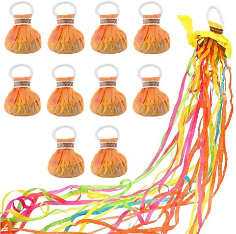 Lot de 10 serpentins colorés pour fête d'anniversaire, mariage, remise de diplôme (couleur aléatoire)