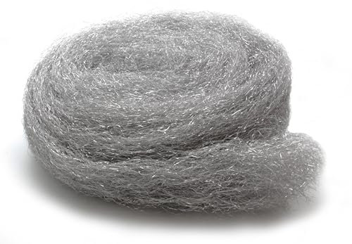 Paja de hierro nº 2 - Rollo de 200 g de lana de acero - Grado fuerte ideal para trabajos de lijado y madera dura