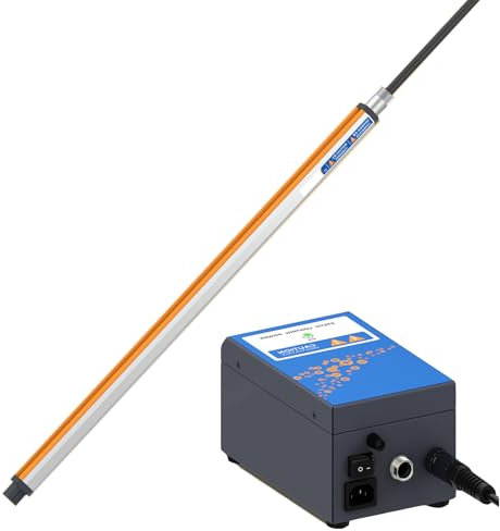 THYXGS Barre d'air Ionisante, Barres Antistatiques, Éliminateur Statique, Tiges Ioniques Ionisantes ESD + Générateur Haute Tension 7KV, Distance d'action Effective De 180 Mm