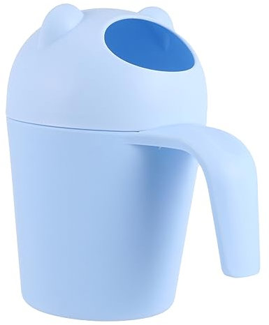 PAMINGONO Gobelet De Rinçage Pour Garçon Fille Ours Cartoon Tasse De Shampooing Multi-fonctionnelle Pour Douche Et Bain Accessoire Pratique Pour Garçon Fille Bleu