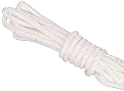 10 Meters White Nylon Rope 8mm Nylon clothesline Strong All-Purpose Utility Strong Rope For Camping,Weaving, Binding