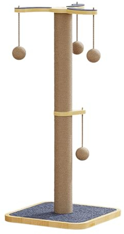 Cat Scratching Post - Cat Scratcher per interni | Top Gratta | Scratcher albero post-gatto | Torre giocattoli interattivi con palla | Protezione per mobili Forniture per animali da com