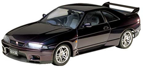 Tamiya 24145 1:24 Nissan Skyline GT-R V-Spec - originalgetreue Nachbildung, Modellbau, Plastik Bausatz, Basteln, Hobby, Kleben, Modellbausatz, Zusammenbauen, unlackiert, Mittel