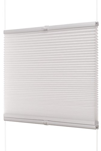 Ventanara® Waben Plissee ohne Bohren Weiß tageslicht Klemmfix Plisseerollo Faltrollo verspannt inklusive Premium Klemmträger 110 x 130 cm