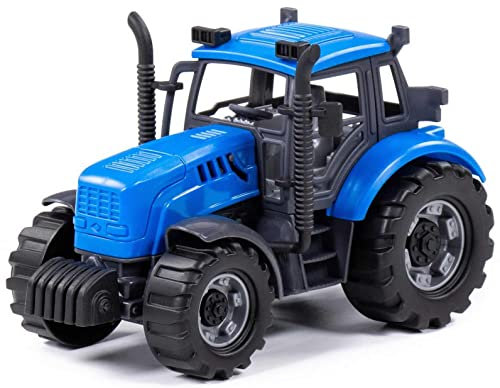 Polesie Traktor Kinder Spielzeug Progress Trecker Schlepper blau Schwungrad Fahrzeug +3J