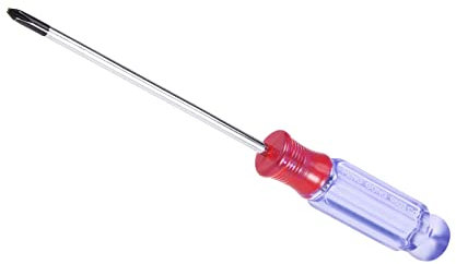 CoCud Phillips Screwdriver, #0 Cross Head 3 Carbon Steel Round Shaft, Magnetic Tip Crystal Handle - (Applications: for Automotive/Home Appliances Repair)