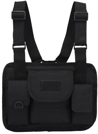 Sac de poitrine pour homme, course - Poche pectorale pour sac à dos avant | Gilet pectoral, sac à dos de poitrine pour homme, sac à dos frontal réglable, sac à dos de voyage pour homme et femme