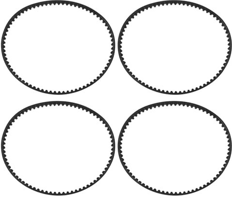 YINETTECH 4 Stück HTD 225-3M-6 Gummi-Endlos-Zahnriemen 75 Zähne 225 MM Teilungslänge X 6 Mm Breite Synchronantriebsriemen Zahnriemen mit Geschlossener Schleife