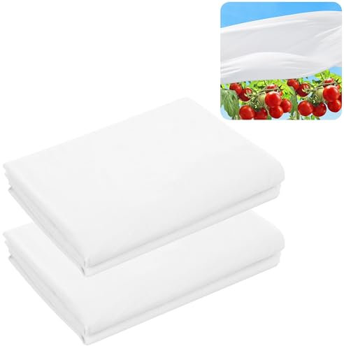 DECOHS Lot de 2 chiffons de protection solaire pour plantes, plantes, plantes de jardin, tissu non tissé, anti-réfraction de la lumière, pour protéger les plantes, les légumes et les rangées de la